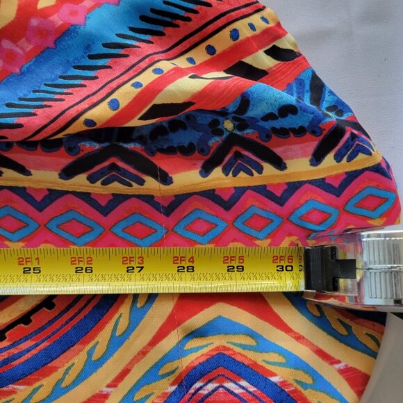 Rafaella Striped Tribal Caftan Tunic Top Sunset Serenade (Size: 1X) - Picture 10 of 12